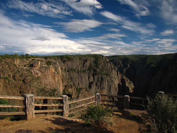 Overlook Near Road's End on the North Rim in Black Canyon of the Gunnison National Park CO