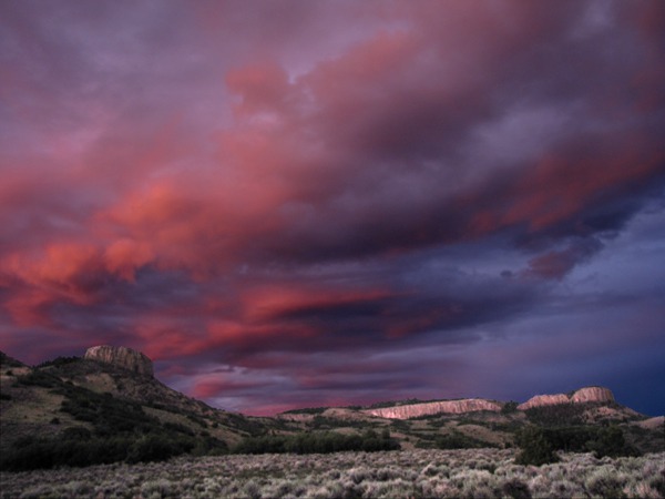 Sunset Over Buttes