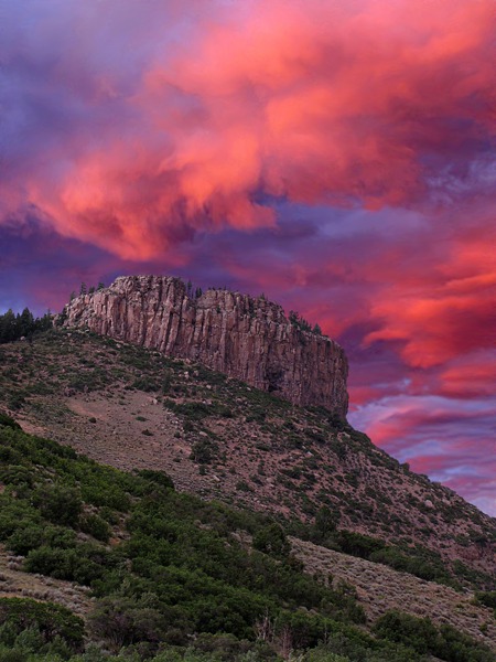 Butte and Sunset
